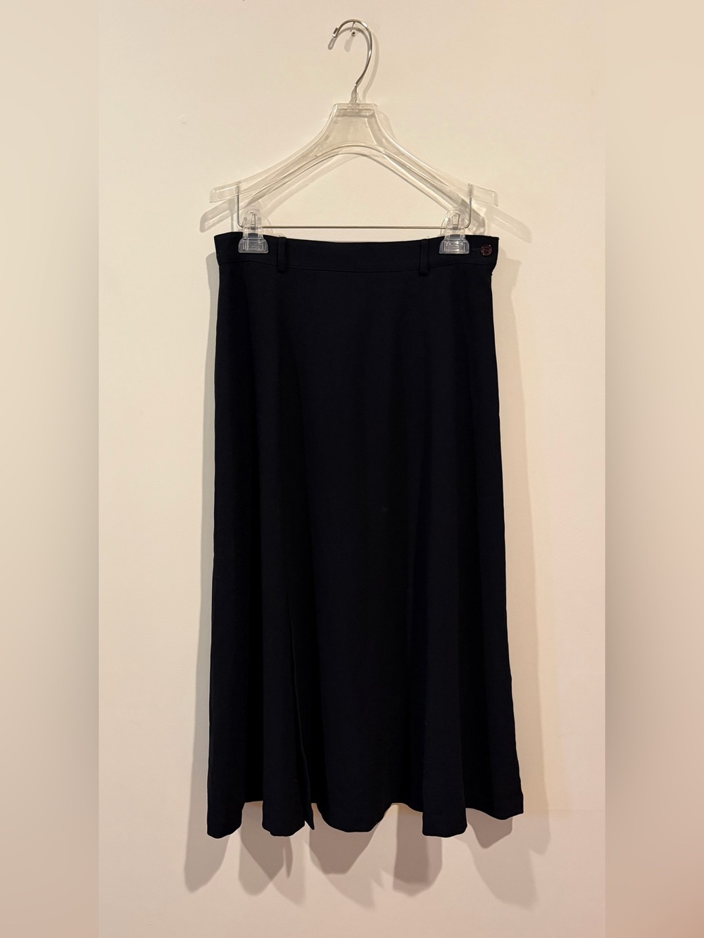 Vintage Liz Claiborne Collection Black Maxi Skirt Size 12 A-Line Side Zip